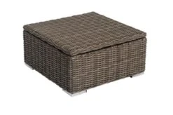 OUTFLEXX Hocker, Grau, Polyrattan, 70 X 70 X 35 Cm, Verstellbare Sitzfläche, Wasserfeste Kissenbox -Gartenmöbel 2 18362 4 BOX.jpg