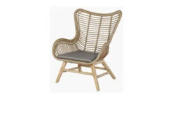 OUTFLEXX Sessel, Rattan Grey, Polyrattan/Akazie, 79,5 X 71,5 X 90 Cm, Inkl. Hocker Und Polster In Braun -Gartenmöbel 2 21033.jpg