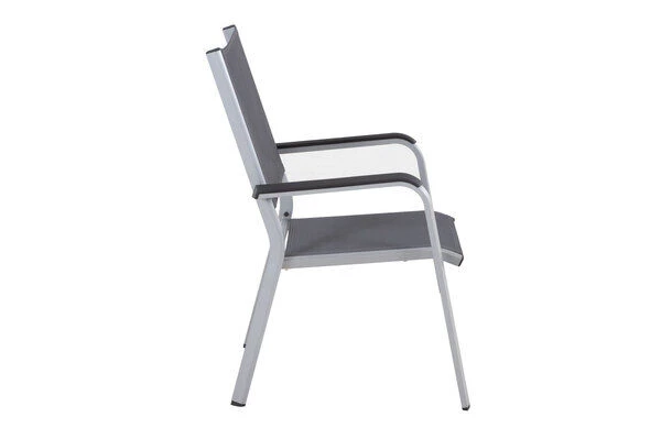 KETTLER Friends Stapelsessel, Silber/anthrazit, Alu/Textilene, 0310505-0000 5 KETTLER Friends Stapelsessel, Silber/anthrazit, Alu/Textilene, 0310505-0000 – Bild 3