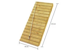 KARIBU Benjamin Stelzenhaus, Naturbelassen, Nordische Fichte, 198x244x309cm, Mit Rutsche Rot Und Holzrampe -Gartenmöbel 30416 10 04.jpg