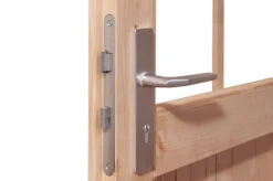 KARIBU Gartenhaus Radeburg 1, Terragrau, Fichtenholz 40mm, 664 X 309 X 229,5 Cm, Pultdach, Anbau 3,3m -Gartenmöbel 30474 2 03.jpg