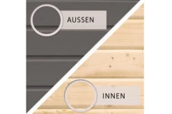 KARIBU Gartenhaus Radeburg 1, Terragrau, Fichtenholz 40mm, 664 X 309 X 229,5 Cm, Pultdach, Anbau 3,3m -Gartenmöbel 30474 2 04.jpg