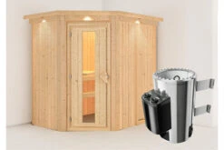 KARIBU Caspin Energiespar-Sauna, Naturbelassen, Fichte, 210x165x202 Cm, Mit Kranz Und 3,6 KW Ofen Integr. Steuerung 17 KARIBU Caspin Energiespar-Sauna, Naturbelassen, Fichte, 210x165x202 Cm, Mit Kranz Und 3,6 KW Ofen Integr. Steuerung -Gartenmöbel 31391 2 02.jpg
