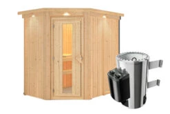 KARIBU Caspin Energiespar-Sauna, Naturbelassen, Fichte, 210x165x202 Cm, Mit Kranz Und 3,6 KW Ofen Integr. Steuerung 18 KARIBU Caspin Energiespar-Sauna, Naturbelassen, Fichte, 210x165x202 Cm, Mit Kranz Und 3,6 KW Ofen Integr. Steuerung -Gartenmöbel 31391 2 03.jpg