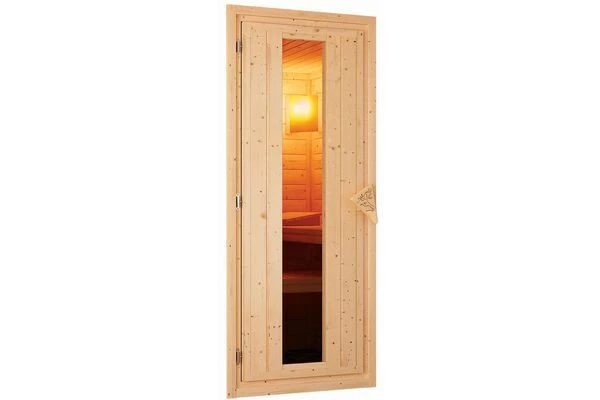 KARIBU Caspin Energiespar-Sauna, Naturbelassen, Fichte, 210x165x202 Cm, Mit Kranz Und 3,6 KW Ofen Integr. Steuerung 14 KARIBU Caspin Energiespar-Sauna, Naturbelassen, Fichte, 210x165x202 Cm, Mit Kranz Und 3,6 KW Ofen Integr. Steuerung – Bild 12