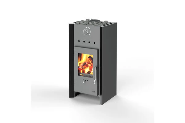 KARIBU Skrollan 2 Saunahaus, Naturbelassen, Fichte, 336x231x227 Cm, Moderne Tür & Holzofen Inkl. Schornstein 5 KARIBU Skrollan 2 Saunahaus, Naturbelassen, Fichte, 336x231x227 Cm, Moderne Tür & Holzofen Inkl. Schornstein – Bild 3