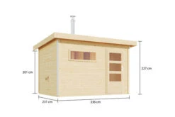KARIBU Skrollan 2 Saunahaus, Naturbelassen, Fichte, 336x231x227 Cm, Moderne Tür & Holzofen Inkl. Schornstein 26 KARIBU Skrollan 2 Saunahaus, Naturbelassen, Fichte, 336x231x227 Cm, Moderne Tür & Holzofen Inkl. Schornstein -Gartenmöbel 31399 5 05.jpg