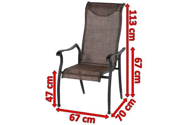 HARTMAN Palermo Stapelsessel, Bronze, Alu-Guss/Textilene 5 HARTMAN Palermo Stapelsessel, Bronze, Alu-Guss/Textilene – Bild 3