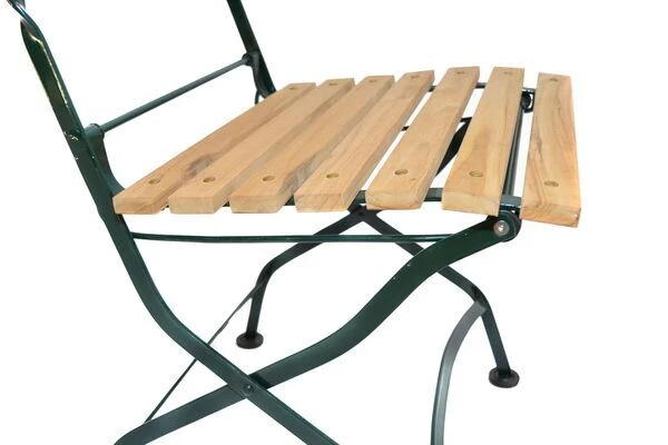 Klappstuhl Verona Aus FSC Teak/Eisen Von Ploß In Natur/grün 5 Klappstuhl Verona Aus FSC Teak/Eisen Von Ploß In Natur/grün – Bild 3