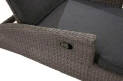 Ploß Rocking Comfort Rollliege, Grau/braun-meliert, Polyrattan, 195x65x42cm, Verstellbar, Hohe Sitzhöhe -Gartenmöbel 3 18208.jpg