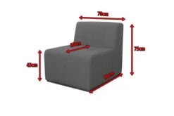 OUTFLEXX Bite Mittelelement, Sooty, Alu/Sunbrella, 70 X 90 X 75 Cm -Gartenmöbel 3 18517.jpg