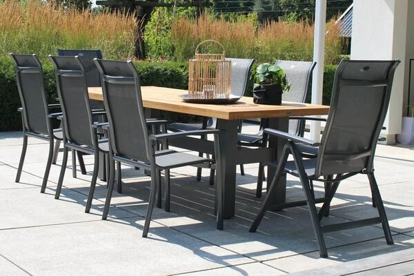 HARTMAN 4er Set Alice Comfort Stapelsessel, Xerix/anthrazit, Alu/Textilene, 68x65x107cm 5 HARTMAN 4er Set Alice Comfort Stapelsessel, Xerix/anthrazit, Alu/Textilene, 68x65x107cm – Bild 3