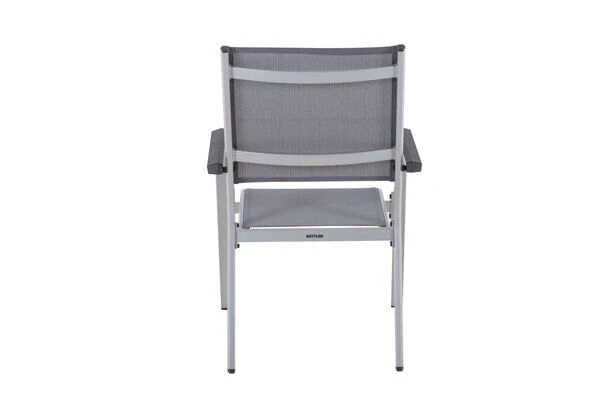 KETTLER Friends Stapelsessel, Silber/anthrazit, Alu/Textilene, 0310505-0000 6 KETTLER Friends Stapelsessel, Silber/anthrazit, Alu/Textilene, 0310505-0000 – Bild 4