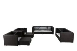 OUTFLEXX Loungemöbel-Set, Braun, Polyrattan, Für 9 Personen, Wasserfeste Kissenbox -Gartenmöbel 4 1599 BOX A.jpg