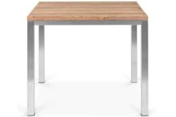 OUTFLEXX Esstischgarnitur, Edelstahl / Recyceltes FSC-Teak, Tisch 90 X 90 Cm, 4 Freischwinger Padded, Taupe -Gartenmöbel 4 17260.jpg