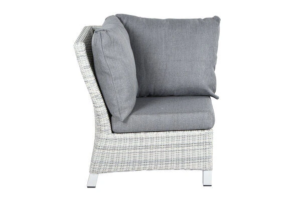 SIENA GARDEN Corido Eckelement, Ice Grey, Alu / Gardino®-Geflecht, 83x83x88 Cm 6 SIENA GARDEN Corido Eckelement, Ice Grey, Alu / Gardino®-Geflecht, 83x83x88 Cm – Bild 4