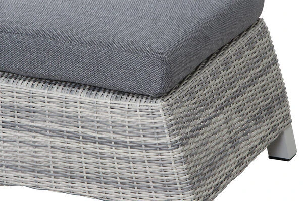 SIENA GARDEN Corido Loungehocker, Ice Grey, Alu / Gardino®-Geflecht, 61x63x45 Cm 6 SIENA GARDEN Corido Loungehocker, Ice Grey, Alu / Gardino®-Geflecht, 61x63x45 Cm – Bild 4