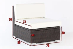 OUTFLEXX Mittelelement, Braun, Polyrattan, Inkl. Polster Und Kissen, Wasserfeste Kissenbox -Gartenmöbel 4 2393 5 BOX.jpg