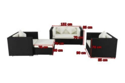 OUTFLEXX Loungemöbel-Set, 5 Personen, Schwarz, Polyrattan, Wasserfeste Kissenbox -Gartenmöbel 5 1299 BOX A.jpg