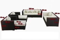 OUTFLEXX Loungemöbel-Set, Braun, Polyrattan, Für 9 Personen, Wasserfeste Kissenbox -Gartenmöbel 5 1599 BOX A.jpg