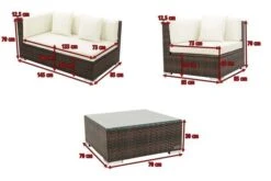 OUTFLEXX Loungemöbel-Set, Braun Marmoriert, 5 Pers, Polyrattan, Wasserfeste Kissenbox, Inkl. Beistelltisch 17 OUTFLEXX Loungemöbel-Set, Braun Marmoriert, 5 Pers, Polyrattan, Wasserfeste Kissenbox, Inkl. Beistelltisch -Gartenmöbel 5 16068 BOX B.jpg