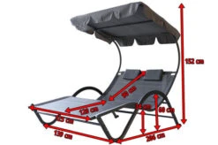 OUTFLEXX Doppelliege, Anthrazit, Polyester/Stahl Pulverbeschichtet, 205x138x34cm, Inkl. Nackenkissen, Rollbar 16 OUTFLEXX Doppelliege, Anthrazit, Polyester/Stahl Pulverbeschichtet, 205x138x34cm, Inkl. Nackenkissen, Rollbar -Gartenmöbel 5 16102.jpg