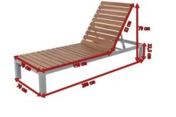 VILLANA Gartenliege, Alu / FSC-Akazienholz, 200 X 70 X 33 Cm, 4-Stufen Verstellbar -Gartenmöbel 5 16457.jpg