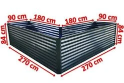 OUTFLEXX Eck-Hochbeet, Anthrazit, Zincalume, 270x270x90x84cm -Gartenmöbel 5 18174.jpg