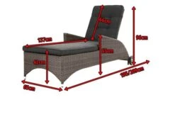 Ploß Rocking Comfort Rollliege, Grau/braun-meliert, Polyrattan, 195x65x42cm, Verstellbar, Hohe Sitzhöhe -Gartenmöbel 5 18208.jpg