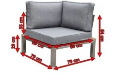 OUTFLEXX Eckelement, Silber/grau, Edelstahl/FSC-Teakholz/Textil, 79 X 79 X 64 Cm -Gartenmöbel 5 18289.jpg