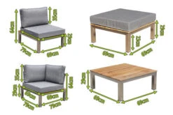 OUTFLEXX Loungemöbel, Silber/grau, Edelstahl/FSC-Teakholz/Textil, Für 4 Personen, Inkl. Beistelltisch -Gartenmöbel 5 18296.jpg