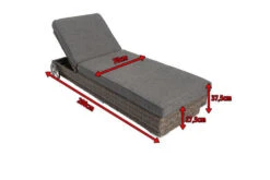 OUTFLEXX Rollliege, Grau, Polyrattan, 200x70x27,5cm, Rückenlehne 5-fach Verstellbar 26 OUTFLEXX Rollliege, Grau, Polyrattan, 200x70x27,5cm, Rückenlehne 5-fach Verstellbar -Gartenmöbel 5 18367.jpg