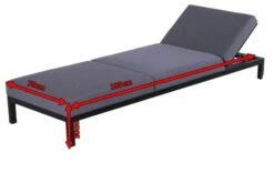 HARTMAN Adam Gartenliege, Flanelle, Alu/Sunbrella, 195x70x30cm, Rückenlehne Verstellbar, Inkl. Kopfkissen 13 HARTMAN Adam Gartenliege, Flanelle, Alu/Sunbrella, 195x70x30cm, Rückenlehne Verstellbar, Inkl. Kopfkissen -Gartenmöbel 5 18732.jpg