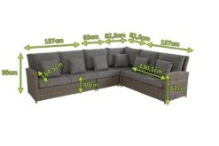 OUTFLEXX Dining Set, Grau, Polyrattan, 4tlg, 5-6 Personen, Inkl. Polster Und Kissen -Gartenmöbel 5 20661.jpg