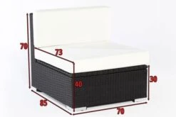 OUTFLEXX Mittelelement, Schwarz, Polyrattan, Inkl. Polster Und Kissen, Wasserfeste Kissenbox 11 OUTFLEXX Mittelelement, Schwarz, Polyrattan, Inkl. Polster Und Kissen, Wasserfeste Kissenbox -Gartenmöbel 5 2392 5 BOX.jpg