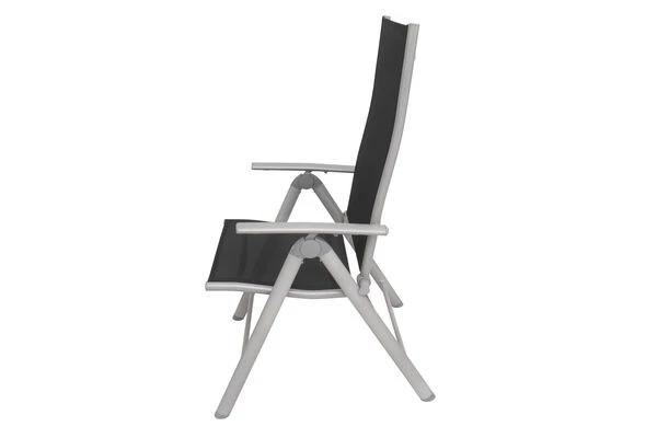 VILLANA Multipositionssessel, Silber/schwarz, Aluminium/Textil, 67 X 58 X 113 Cm, Klappbar 8 VILLANA Multipositionssessel, Silber/schwarz, Aluminium/Textil, 67 X 58 X 113 Cm, Klappbar – Bild 6