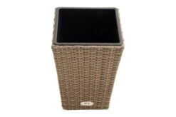 Ploß Rabida Pflanzgefäß, Champagner-meliert, Polyrattan, Konisch, 28x28x40 Cm, Kunststoffeinsatz -Gartenmöbel 6 20152.jpg