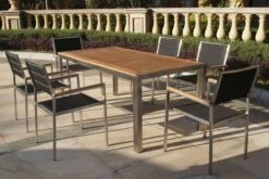 OUTFLEXX Stuhl, Schwarz, Edelstahl/Textilene, Padded, Armlehnen Aus FSC-Teakholz, 62x56,5x86cm 15 OUTFLEXX Stuhl, Schwarz, Edelstahl/Textilene, Padded, Armlehnen Aus FSC-Teakholz, 62x56,5x86cm -Gartenmöbel 7 13514.jpg