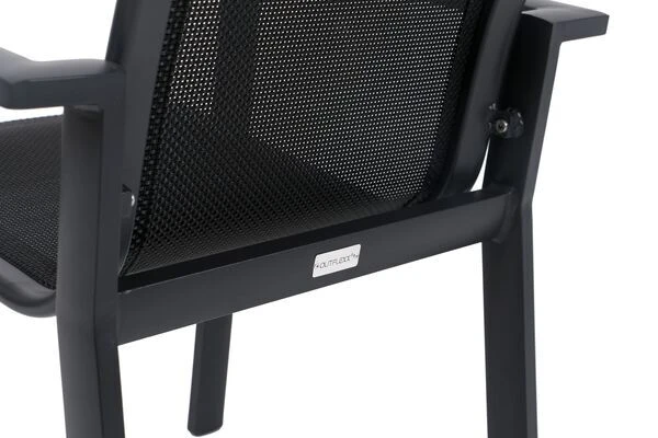 OUTFLEXX Stapelsessel, Anthrazit Matt/schwarz, Alu/Textilene, 60x69x93,5cm 9 OUTFLEXX Stapelsessel, Anthrazit Matt/schwarz, Alu/Textilene, 60x69x93,5cm – Bild 7