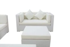 OUTFLEXX Loungemöbel-Set, Weiß, Polyrattan, Für 9 Personen, Inkl. Kaffeetisch, Wasserfeste Kissenbox -Gartenmöbel 7 7173 BOX B.jpg