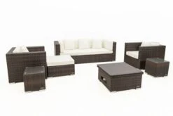 OUTFLEXX Loungemöbel-Set, Braun Marmoriert, Polyrattan, 6 Pers, Wasserfeste Kissenbox, Inkl. Loungetisch -Gartenmöbel 8 16063 BOX D.jpg