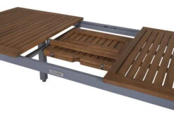 VILLANA Esstischgarnitur, Silber/schwarz, Alu / FSC-Akazienholz, Ausziehtisch 150/200 Cm, 6 Stapelsessel -Gartenmöbel 8 16461.jpg