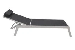 VILLANA Gartenliege, Silber/schwarz, Aluminium/Textil, 198 X 60 X 32 Cm, Verstellbar 20 VILLANA Gartenliege, Silber/schwarz, Aluminium/Textil, 198 X 60 X 32 Cm, Verstellbar -Gartenmöbel 9 13400.jpg