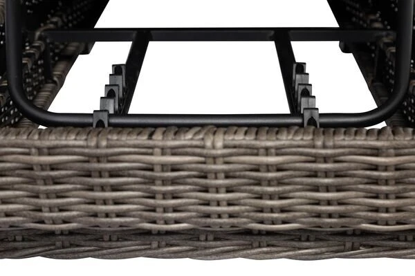OUTFLEXX Rollliege, Grau, Polyrattan, 200x70x27,5cm, Rückenlehne 5-fach Verstellbar 11 OUTFLEXX Rollliege, Grau, Polyrattan, 200x70x27,5cm, Rückenlehne 5-fach Verstellbar – Bild 9