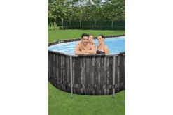 BESTWAY Power Steel Pool, Holz-Optik (dunkelgrau), TriTech, 732x366x122cm, Oval, Mit Filterpumpe, Leiter, Abdeckplane 19 BESTWAY Power Steel Pool, Holz-Optik (dunkelgrau), TriTech, 732x366x122cm, Oval, Mit Filterpumpe, Leiter, Abdeckplane -Gartenmöbel 9 21942.jpg